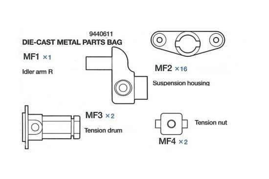 Coupon ❤️ Tamiya Die Cast Parts Bag For 56022 ❤️ 1 Coupon ❤️ Tamiya Die Cast Parts Bag For 56022 ❤️